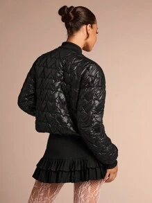 Glamine Áo khoác nữ màu trơn tay dài vai rớt cổ áo bóng chày cài một hàng khuy, có lớp lót, thích hợp cho mùa đông Giáng sinh, thanh lịch cho Lễ Tạ ơn, áo khoác ngoài ấm áp, ngày Valentine. - màu đen - Xem 7