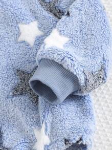 Cozy Pixies Body dla chłopca z wzorem gwiazdek, termiczne, z grubym okrągłym dekoltem i długim rękawem, codzienne, ciepłe, uniwersalne, odpowiednie na każdą okazję, do noszenia wewnątrz i na zewnątrz, na Nowy Rok, Boże Narodzenie i inne okazje zimą