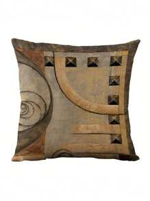 4 fundas de almohada con patrón geométrico inspirado en el vintage - Suaves, duraderas y fáciles de limpiar - 45x45 cm, para mejorar la decoración del hogar, dormitorio, sala de estar, sofá y ambiente de la habitación - No incluye el núcleo de la almohada, decoración de otoño, decoración de otoño, decoración de la habitación