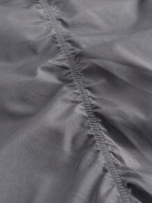 Manfinity VCAY 大码男士剪裁街头风编织褶皱长裤 - 灰色 - 查看 6