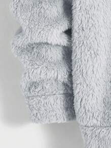 Manfinity VCAY Men's Casual Contrast Stitched Letter Embroidered Drawstring Hoodie, Winter - Blue - View 3