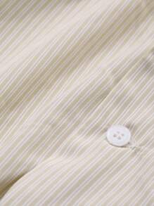 DAZY Áo cánh dài tay cài nút phía trước màu trơn dành cho nữ, trang phục thường ngày, trang phục mùa thu - Màu be - Xem 9