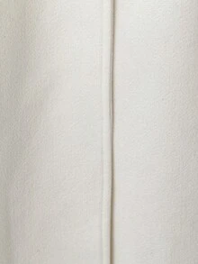 EMERY ROSE 女式纯色立领插肩长袖单排扣长款休闲大衣，秋冬 - 白色 - 查看 5