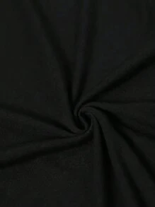 青少年男孩基本款短袖 T 恤，圣诞老人和驯鹿舞蹈图案印花，休闲舒适，适合圣诞节派对 - 黑色 - 查看 4