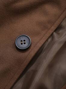 DAZY Solid Color Loose Fit Long Sleeve Lapel Pocket Women Jacket,Fall Women Clothes - Brown - View 9