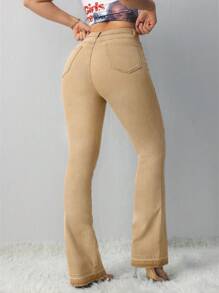 SHEIN Tall Women's Jeans Sexy Low Rise Skinny Stretch Flared Jeans