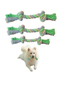 PETSIN 1 件骨头形狗狗咀嚼玩具 - 坚固耐用，适合日常玩耍、训练课程、出牙缓解、户外活动、室内娱乐、生日礼物、节日礼物和减压；适合小型、中型和大型犬；具有坚固的结构和有趣的骨头形状，促进牙齿健康并满足自然咀嚼本能 - 彩色 - 查看 1
