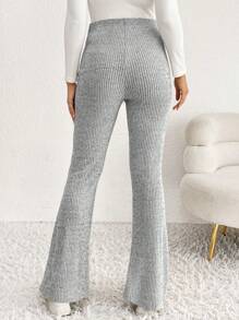 SHEIN Maternity Solid Color Casual Pants For Daily Wear
