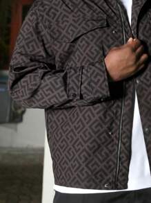 Manfinity VCAY Men's Fashionable Casual Knitted Loose Fit Full-Zip Cardigan Jacket For Young Everyday Wear, For Fall Winter - Multicolor - View 3