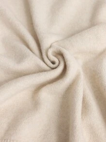 Ontre Women's Apricot High Neck Oversized Sweater, Casual Business Style, 2025 New Spring Collection - Apricot - View 8