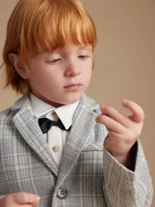 PrepCrw 男孩格子格子西装外套，校园时尚，秋冬