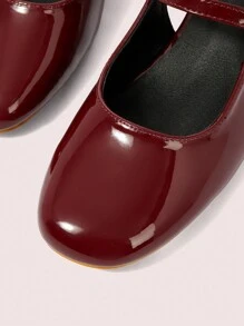 CUCCOO DOLLMOD Zapatos de tacón alto elegantes y dulces de moda con puntera recta para mujer, ideales para Año Nuevo y San Valentín - Burdeos - Ver 7