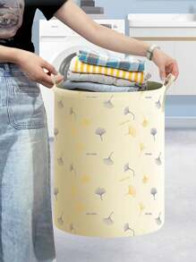 1 giỏ đựng đồ giặt bằng vải có thể gấp lại, dung tích lớn đựng quần áo bẩn có tay cầm, giỏ đựng quần áo bẩn dày và cao, túi đựng đồ giặt di động đựng đồ giặt, giỏ đựng đồ giặt gia dụng cho gia đình, phòng tắm, đồ chơi, để đựng quần áo bẩn - Màu be - Xem 4