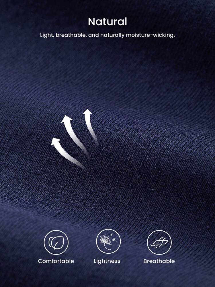 Ciemnoniebieska, miękka, 100% czystej bawełny, koszula nocna z dekoltem w serek, koronką i eleganckim wykończeniem, z długim rękawem, bielizna i piżama