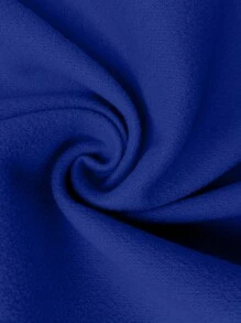 SHEIN LUNE Abrigo abrigado de talla grande con abotonadura sencilla de imitación de cachemira, chaqueta casual de unicolor, otoño/invierno - Azul - Ver 6