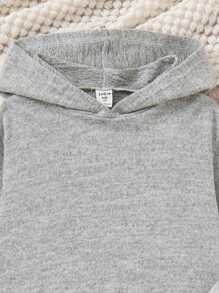 PrepCrw Conjunto informal de sudadera con capucha de punto holgado en color caqui para niñas, para otoño/invierno