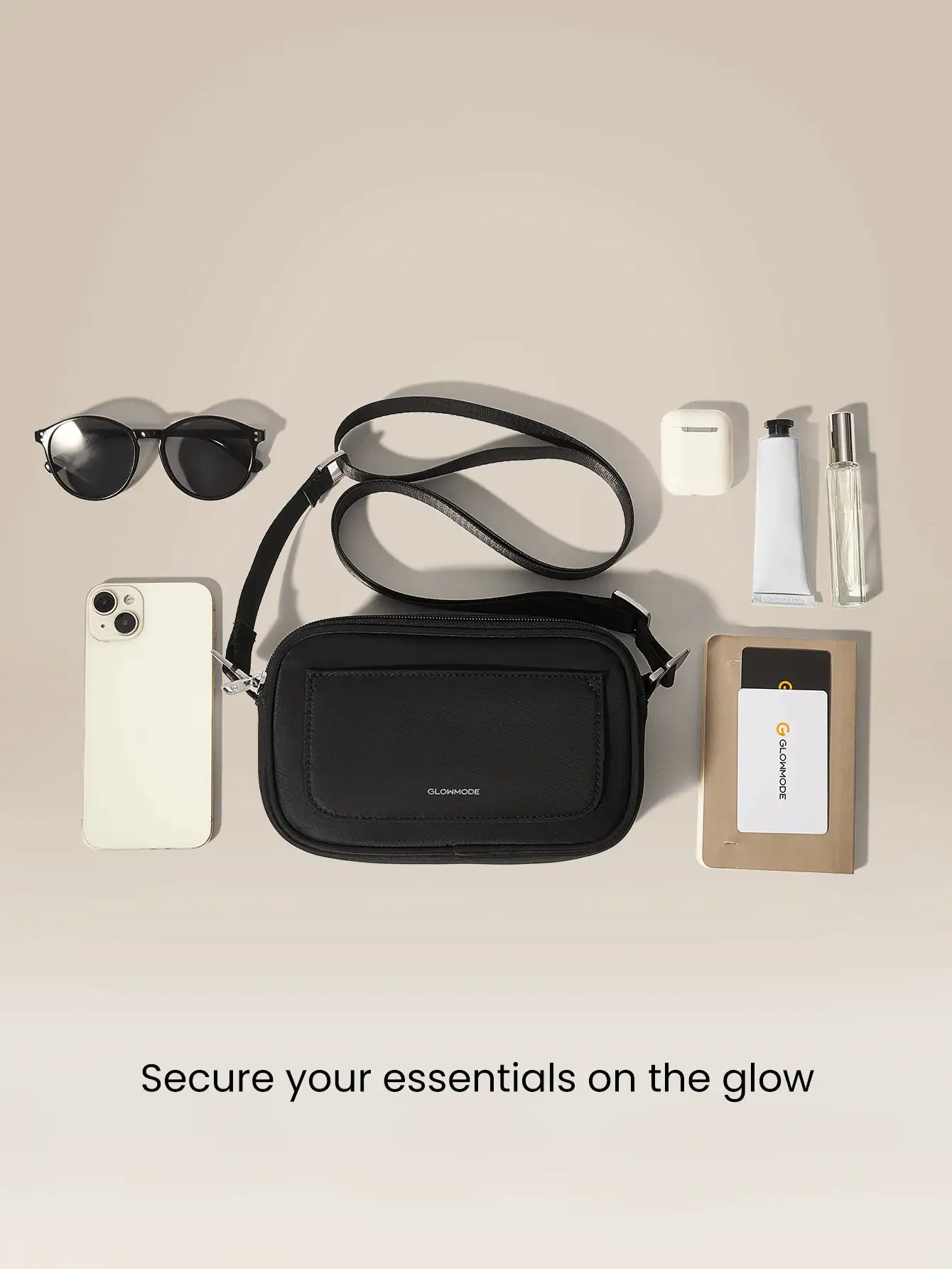 Bolso bandolera con compartimento con cremallera de 2L para cámara, con bolsillo exterior, para uso diario y casual - Negro - Ver 3