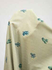 EMERY ROSE Plus Size Winter Women Floral Print V-Neck Elegant Long Sleeve Commuter Blouse - Green - View 5