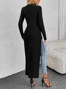 SHEIN Clasi Camiseta de mujer con bajo asimétrico, suave y cómoda