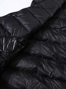 SHEIN Essnce Plus Size Women's Autumn And Winter Down& Feathers Fall/Winter - Black and White - View 14