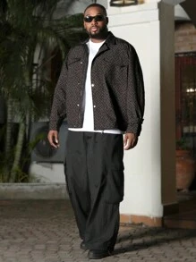 Manfinity VCAY Men's Fashionable Casual Knitted Loose Fit Full-Zip Cardigan Jacket For Young Everyday Wear, For Fall Winter - Multicolor - View 5