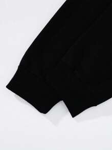 Baby Boy Casual Cute Comfortable Fashionable Simple Car Pattern Hoodie And Sweatpants Set - Black - View 4