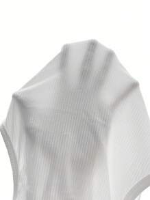 SHEIN BIZwear Canotta a costine cropped abbigliamento da lavoro