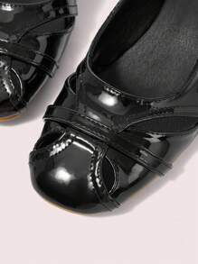 CUCCOO DOLLMOD Shiny Women High Heel Pumps New Year Holiday Valentine's Day - Black - View 7