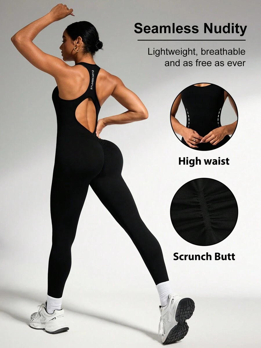 Easithlete 女士时尚弹力无缝镂空运动紧身裤