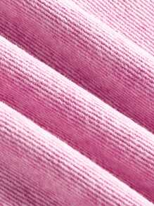 SHEIN MOD Women Asymmetric Waist Drawstring Casual Short Denim Mini Skirt - Pink - View 3