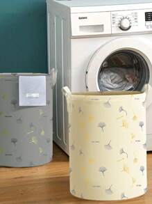 1 giỏ đựng đồ giặt bằng vải có thể gấp lại, dung tích lớn đựng quần áo bẩn có tay cầm, giỏ đựng quần áo bẩn dày và cao, túi đựng đồ giặt di động đựng đồ giặt, giỏ đựng đồ giặt gia dụng cho gia đình, phòng tắm, đồ chơi, để đựng quần áo bẩn - Màu be - Xem 2