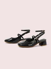 CUCCOO DOLLMOD Women's Glossy Fashion High Heel Pumps Spring Shoes Spring Break Easter - Black - View 9