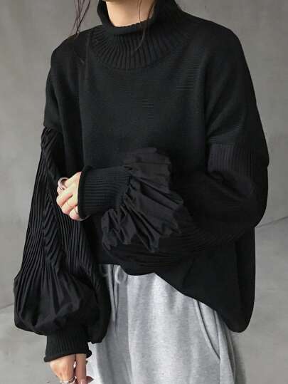 FRIFUL 女士立领毛衣衬衫，简约时尚休闲日常穿着，秋季女装高领衫