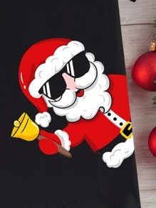 Manfinity Homme Men's Casual Minimalist Christmas Cartoon Graphic T-Shirt - Multicolor - View 6