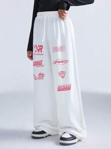 SHEIN Tween Girls Fall/Winter Back To School Sportswear Wide Leg Pants