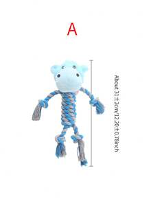 PETSIN 1pc Animal-Shaped Rope Dog Toy With Squeaker, Chew Toy - Multicolor - View 9