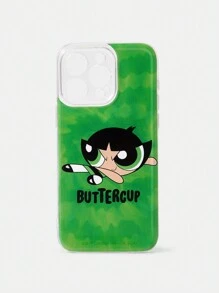 THE POWERPUFF GIRLS X SHEIN 可爱毛茛图案手机壳、礼物 - 無色 - 查看 2