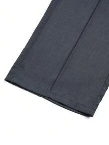 Rometta 大码弹力斜纹面料单口袋直腿休闲裤，适合外出通勤