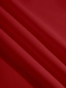 SHEIN EZwear Áo nỉ cổ tròn họa tiết báo và cây thông Noel thường ngày cho nữ, Thu/Đông - Đỏ - Xem 6