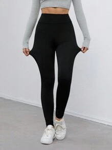 SHEIN Tall 黑色高弹针织打底裤三件套