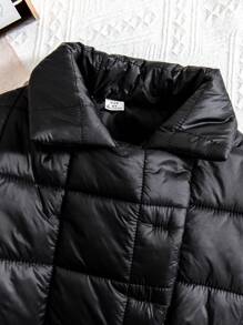 SHEIN Áo khoác thường ngày ấm áp, mềm mại, chất liệu xốp, thích hợp cho bé gái, phù hợp với thời tiết lạnh, mùa thu/đông. - Nhiều màu - Xem 4