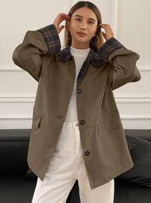 DAZY 新款秋季女士拼接常规休闲夹克外套