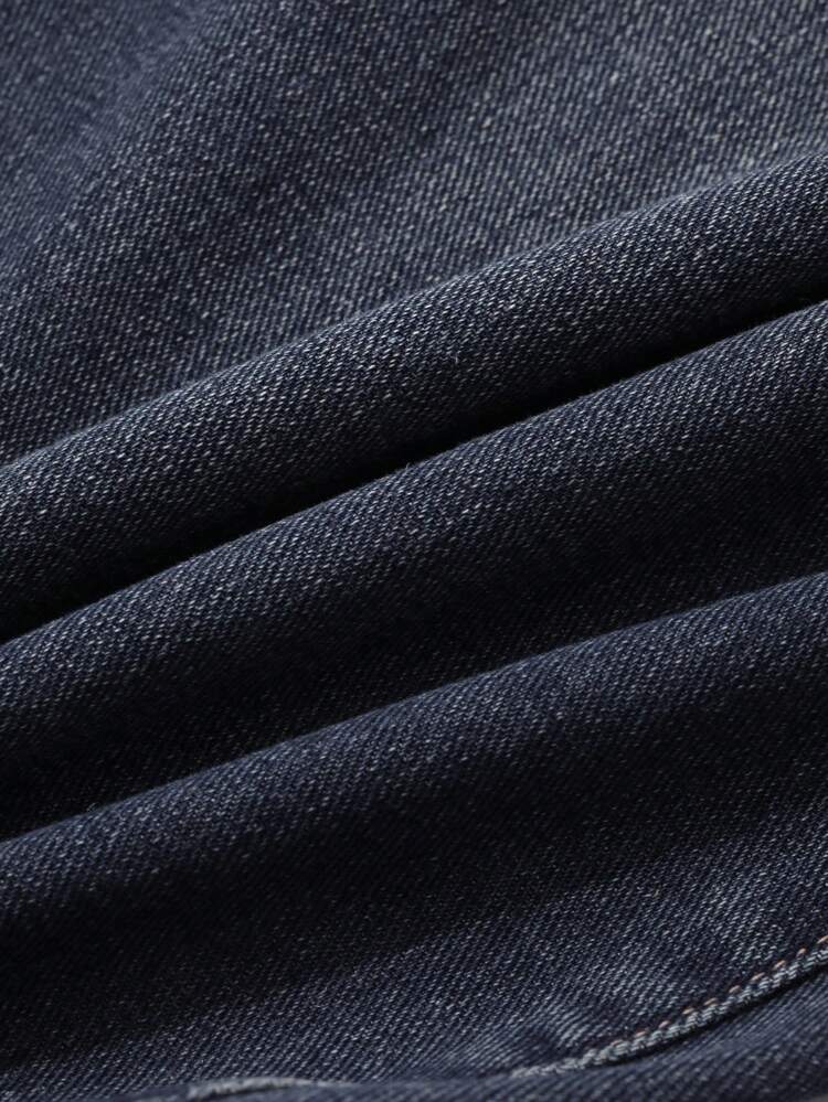 Women Plain Pocket Casual Straight Leg Jeans,Baggy Jeans