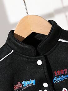 女婴时尚 3D 印花可爱夹克，秋冬款 - 彩色 - 查看 4