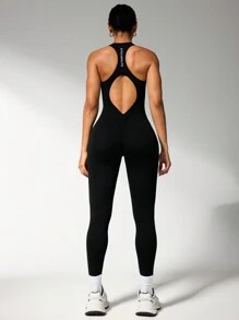 Easithlete 女士时尚弹力无缝镂空运动紧身裤