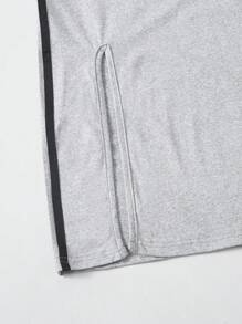 SHEIN Tween 女孩城市口号印花紧身针织休闲街头时尚长裙 - 彩色 - 查看 7