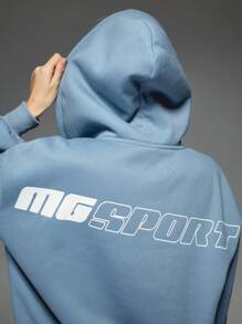 MISSGUIDED Bluza z kapturem Athletic Performance Sport Bluza z kapturem na zamek błyskawiczny Oversized High Impact Workout Essential Athleisure Streetwear Casual Training Bluza