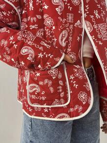 Forever 21 Christmas Red Auspicious Pattern Print Sweater, New Arrival Autumn & Winter - Multicolor - View 3