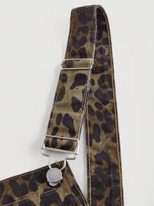 SHEIN MOD 复古休闲女式牛仔及膝围兜连衣裙，蓝色