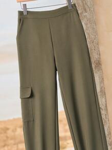 EMERY ROSE 女士休闲纯色直筒工装裤冬季